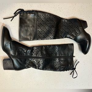Tall, black, heeled Boutique boots by Corky’s, size 8